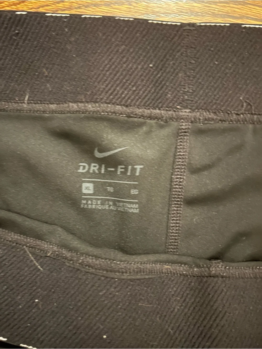 Nike Black Leggings with White Swoosh and NIKE PRO Waistband